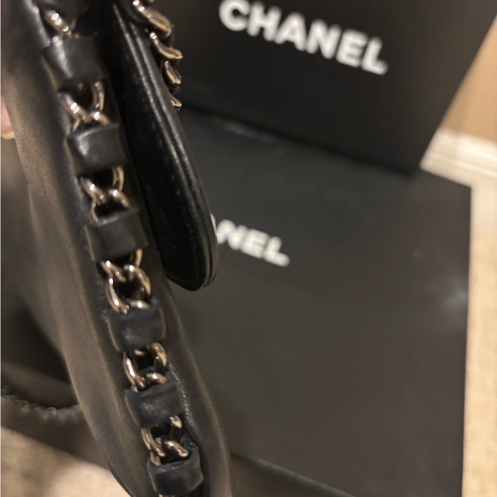 Chanel Cambon Small Rectangular Black Leather Cha… - image 4